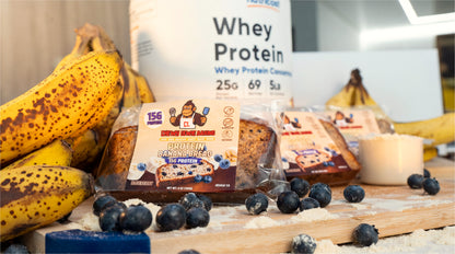 Blueberry Protein Banana Bread Slice
