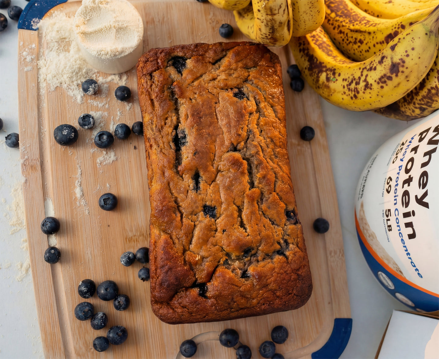 Blueberry Protein Banana Bread