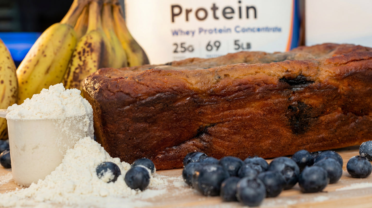Blueberry Protein Banana Bread