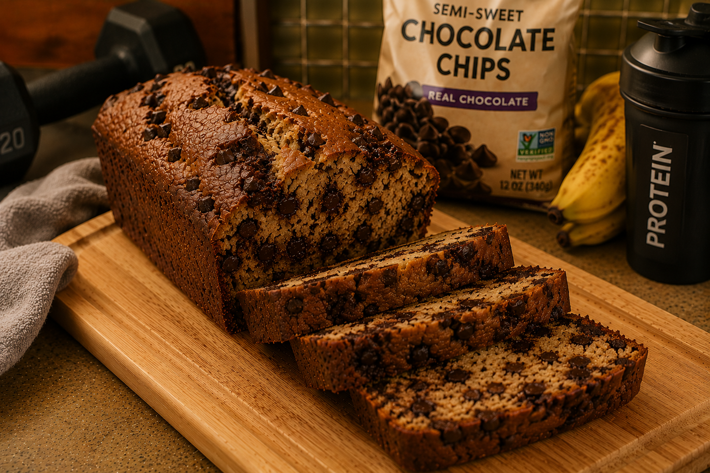 Chocolate Chip Protein Banana Bread